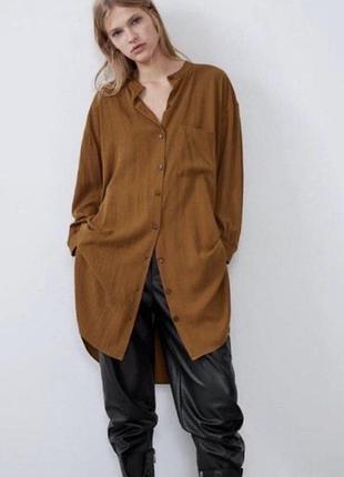 Женская удлинённая рубашка от zara (1+1=3)