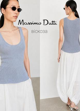 Massimo dutti сетчатая майка на основе вискозы