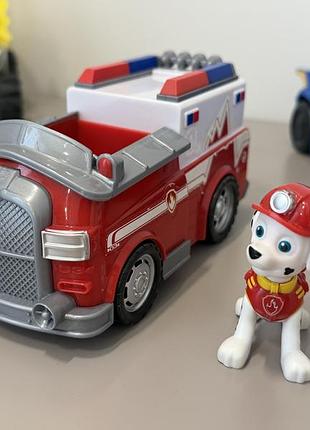 Щенячий патруль маршал та пожежна машина paw patrol marshall fire truck spin master