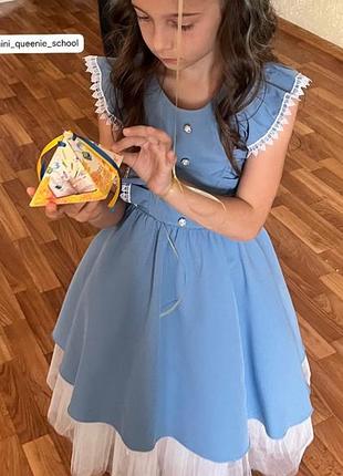 Сукня з під'юбником об'ємним для першокласниці mini queenie