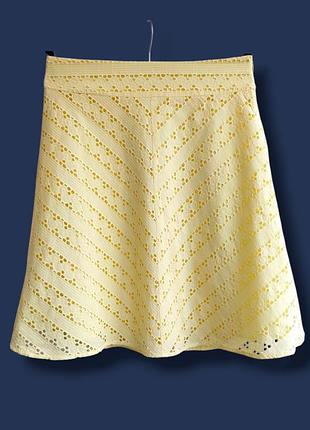 Юбка из хлопковой прошвы а - образного силуэта ann taylor.