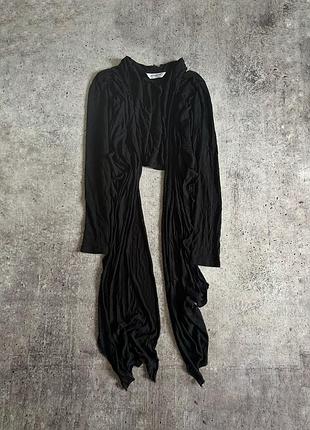 Накидка жіноча авангардна подовжена асиметрична dark academia готична пляжна atmosphere m l xl чорна