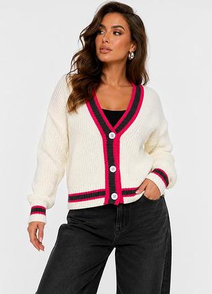 Кофта жіноча молочного кольору з принтом р.42/44 217695k