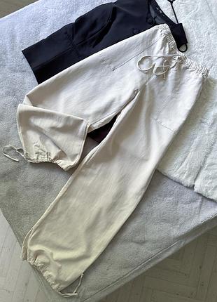 Льняные щуны с стяжками h&amp;m