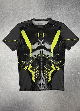 Under armour conpression футболка для тренувань сіра з принтом оригінал компресійна для залу