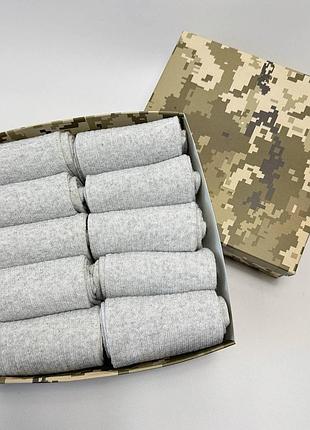 Набор мужских высоких носков в рубчик на 10 пар 41-45 в подарочной коробке
