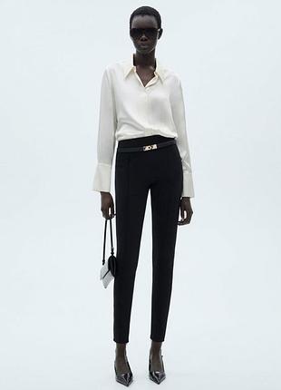 Трендові штани брюки зі стілками skinny slim fit massimo dutti uk 8 uk 10 s-m 36-38🔥🔥🔥