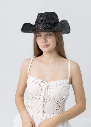 Ковбойка солом'яна d.hats чорного кольору