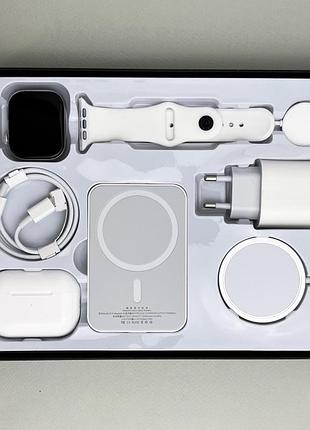 Комплект ultrа pro 6в1 - watch ultra 8 / air pro 2 / battary pack / magsafe / 20w type-с / кабель 3х / ремінець