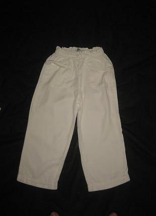 4-5 лет, легкие летние штанишки zara из лиоцелла, цвет белый