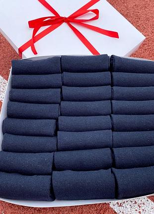 Набір чоловічих коротких шкарпеток 41-45 р 24 пари в коробці із стрічкою літо