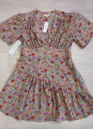 Коротка сукня з квітковим принтом topshop, uk16