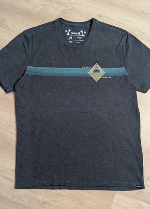 Футболка чоловіча hurley everyday tee m сіра принт surf co