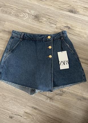 Шорти-спідниця жіноча стильна zara s(36)