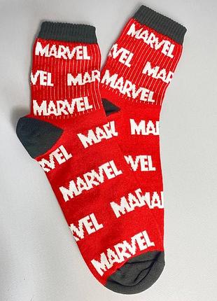 Носки мужские высокие 1 пара “marvel” красные 40-45 р хлопковые