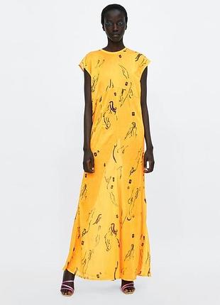 Жовта сукня zara