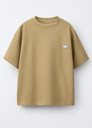 Футболка zara из фактурного хлопка для парня