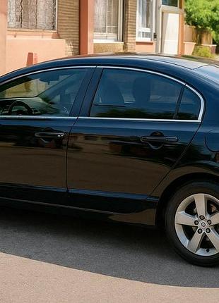 Повна окантовка вікон (12 шт., нерж.) для honda civic sedan viii 2006-2011 рр