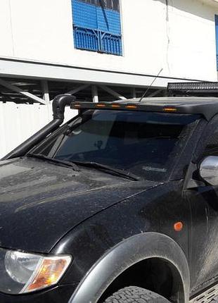 Козирьок на лобове скло (meliset led) для mitsubishi l200 2006-2015 рр