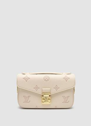 Сумка louis pochette métis east west vuitton bag milky white/peach