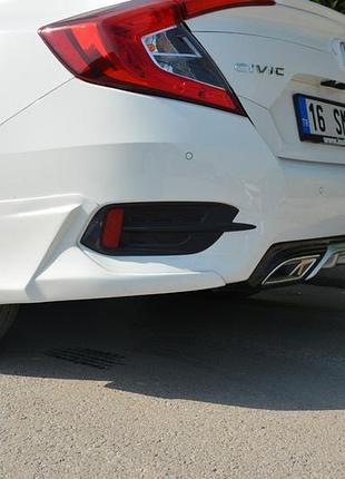 Углы заднего бампера (под покраску) для honda civic sedan x 2016-2021 гг
