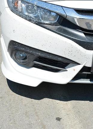 Углы переднего бампера (под покраску) для honda civic sedan x 2016-2021 гг