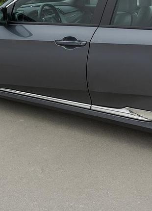 Молдинг дверний v2 (4 шт, нерж) для honda civic sedan x 2016-2021 рр
