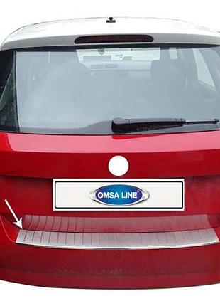 Накладка на задний бампер нержавейка для skoda fabia 2014-2021 гг