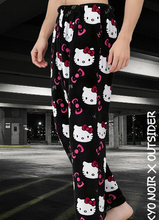 Штани черные hello kitty японские аниме унисекс