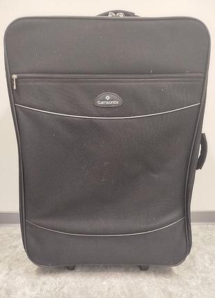 Велика валіза samsonite на колесах / чемодан samsonite текстильний сумка