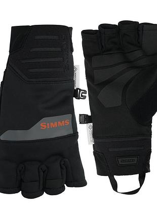 Перчатки simms windstopper half finger glove black xs-xxl