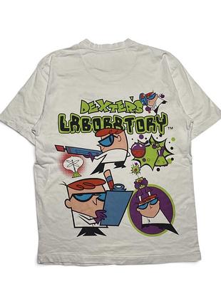 Унісекс футболка dexter’s laboratory cartoon network y2k oversized fit біла m