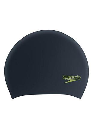 Комфортна дитяча шапочка для басейну speedo long hair cap ju чорна