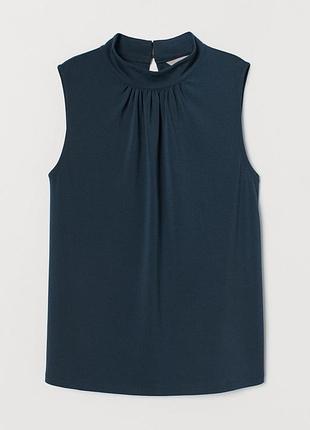 Топ с воротником-стойкой для женщины h&m 0884174-002 s зеленый