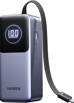Повербанк ugreen nexode pb723 20000 mah 130w со встроенным кабелем серый