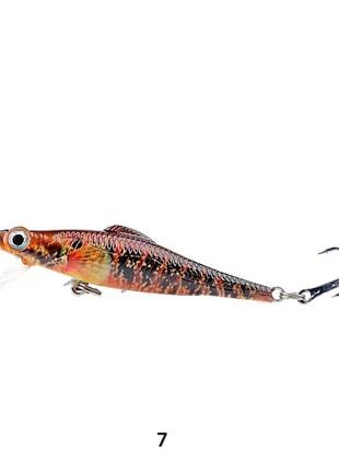 Воблер рыболовный minnow блесна 5гр 6,9см