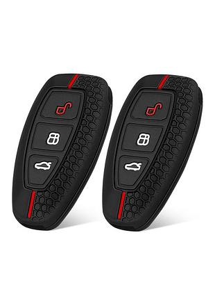 Чехлы силиконовые для автомобильных ключей ford 2 шт комбинированный amazon
