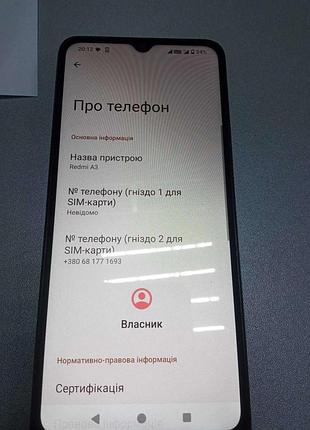 Мобильный телефон смартфон б/у xiaomi redmi a3 4/128gb