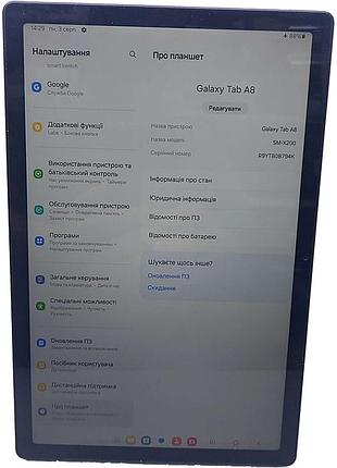 Планшет планшетный компьютер б/у samsung galaxy tab a8 4/64 (sm-x200nzaesek)