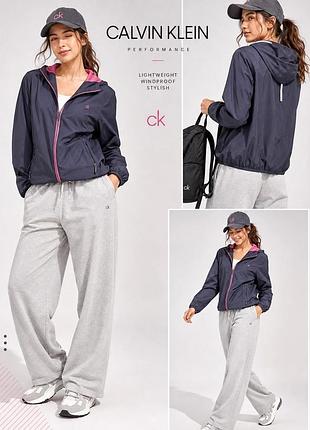 🖤женская спортивная легкая ветровка calvin klein golf с капюшоном