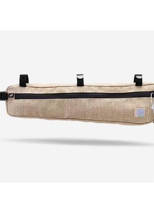 Велосипедная сумка на раму (велосумка) rockrider half-frame 2,5 л бежевый