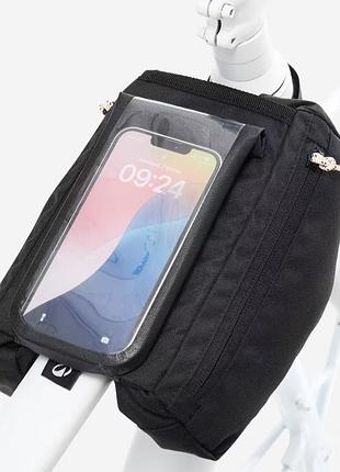 Велосипедная сумка на раму для телефона (велосумка) rockrider actv 100 m ipx3 2 x 1 л черный
