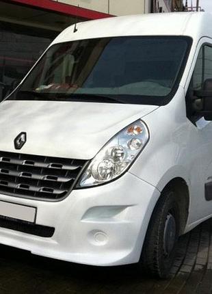 Передний бампер gecme (накладка, грунтованный) для renault master 2011-2023 гг