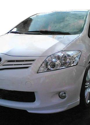 Накладка на передній бампер (під фарбування) для toyota auris 2007-2012 рр