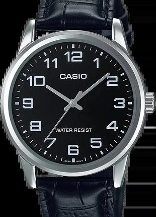 Годинник чоловічий casio timeless collection mtp-v001l-1budf чорний циферблат