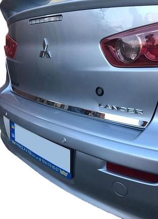 Накладка кромки багажника (нерж) omsaline - італійська нержавійка для mitsubishi lancer x 2008- рр