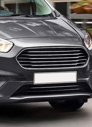 Накладки на решетку радиатора omsaline (2018-2026, 4 шт, нержавейка) для ford courier