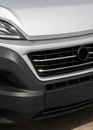 Накладки на решітку радіатора 2014-2022 (3 шт, нерж.) для fiat ducato рр