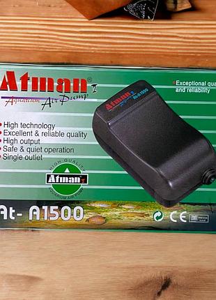 Одноканальний компресор для акваріума atman at-1500