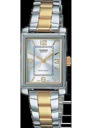 Годинник жіночий casio timeless collection ltp-1234psg-7aeg сріблястий циферблат